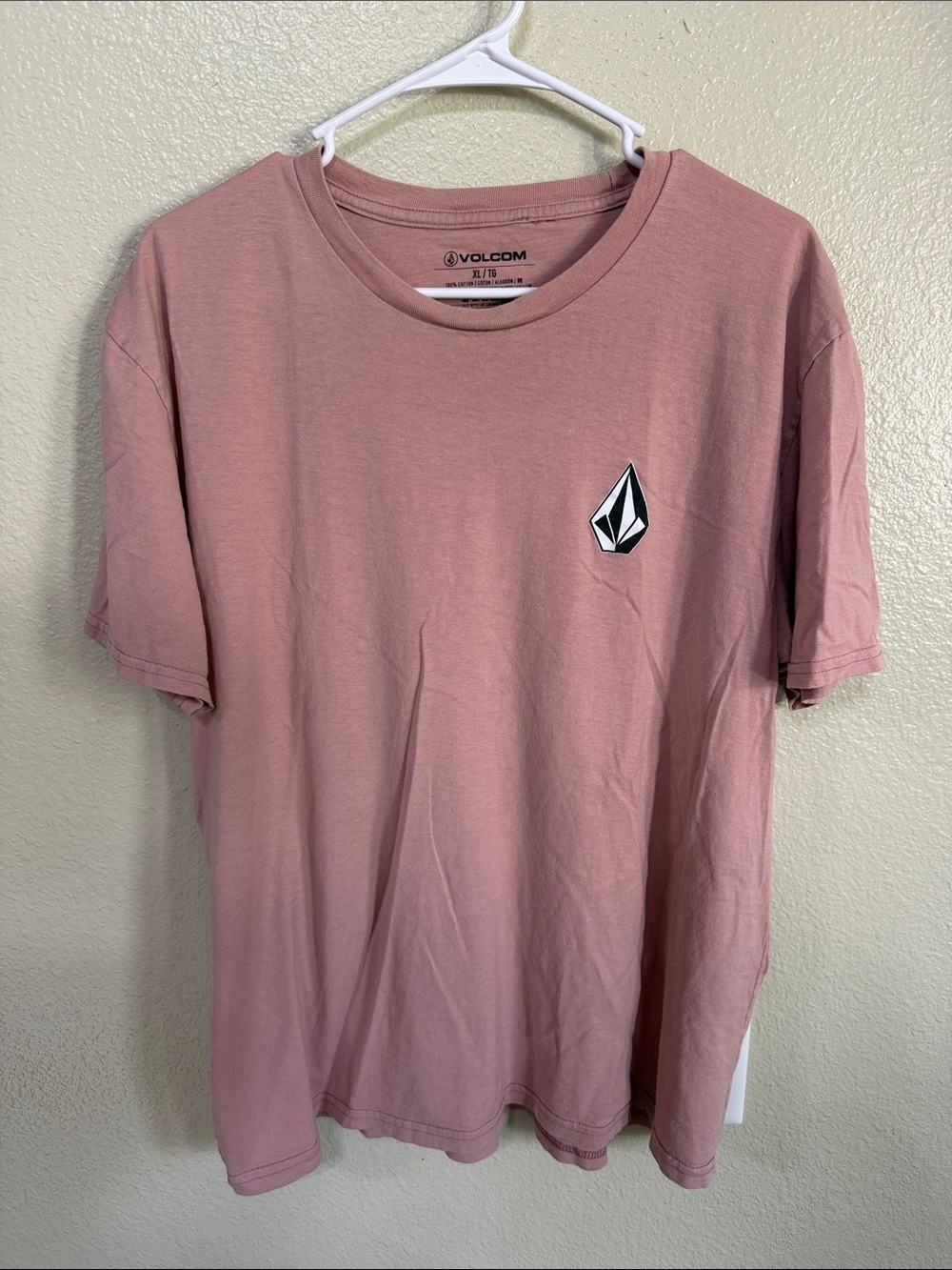 Volcom Men’s Rose Pink Logo Short Sleeve Tee